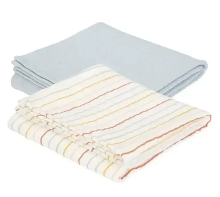 Little Dutch Swaddle doeken 70x70 Vintage Sunny Stripes/Pure Soft Blue