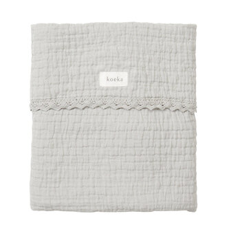 Koeka Wiegdeken Lace Elba - 75x100 - grey wave