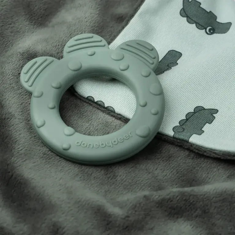 Done by Deer Comfort teether, Croco, Green