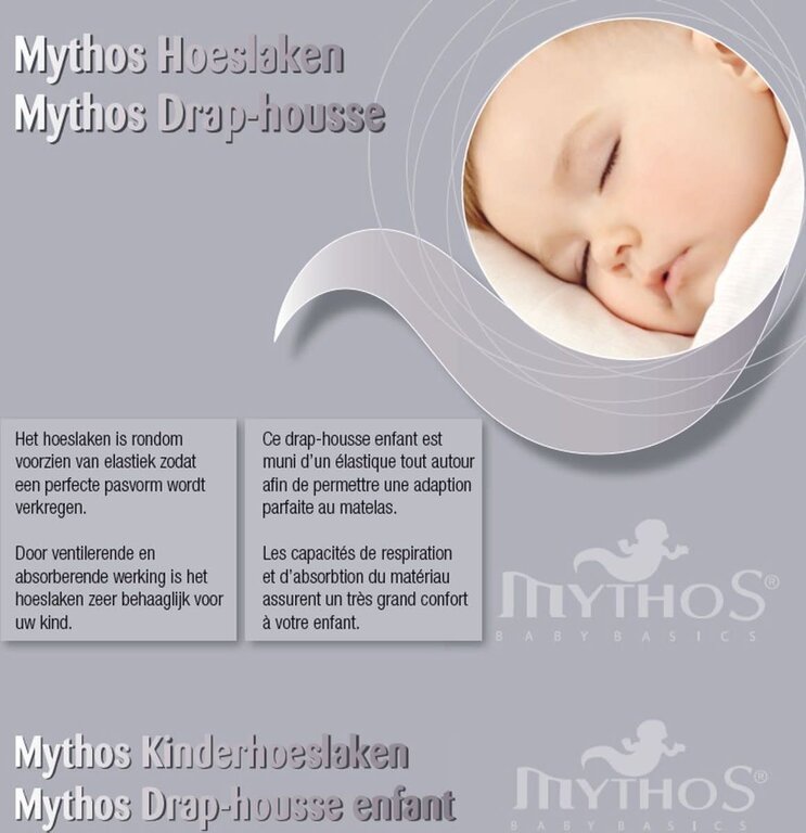 Mythos Hoeslaken Jersey 60x120 Wit