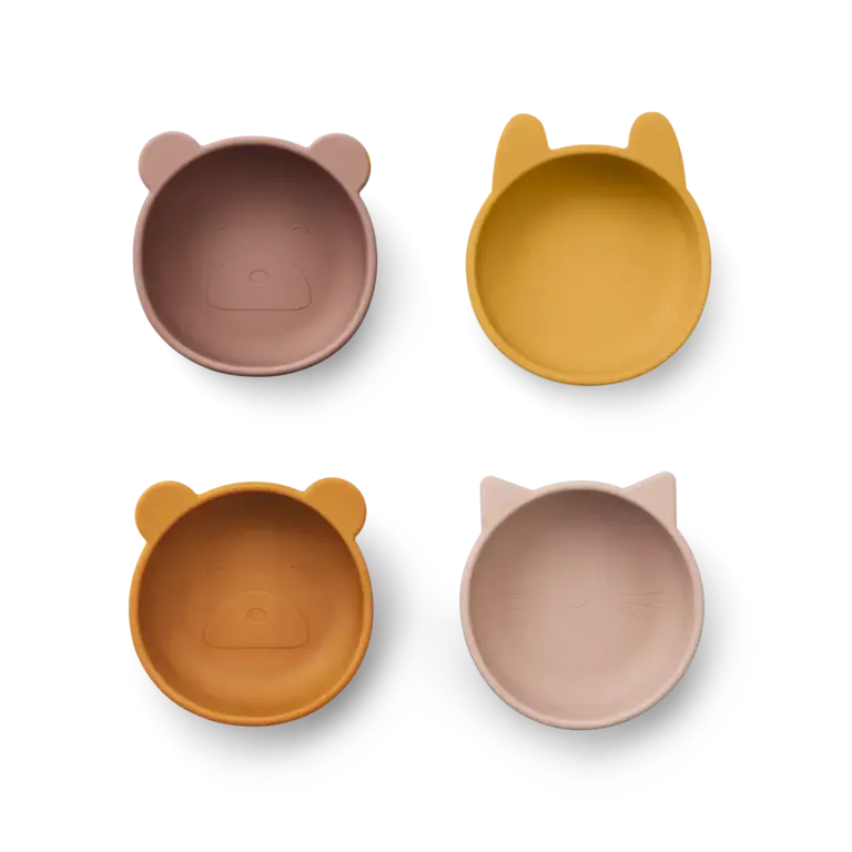 Liewood Iggy Silicone Bowls 4-Pack Rose Mix