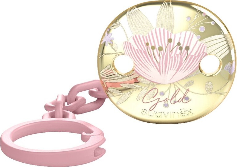 Suavinex Gold - Soother Chain - Pink