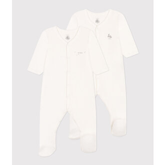 Petit Bateau Setje van 2 Fluwelen Babypyjama's - Variante 1
