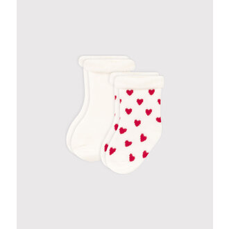 Petit Bateau Set van 2 paar gebreide babysokken - Maat 15/18
