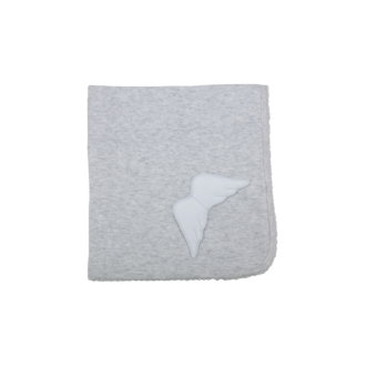 BabyGi Grey Cotton Muslin Angel - Silver Detail