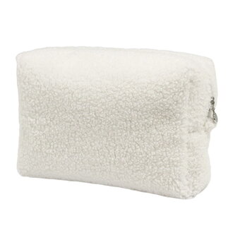 Cotton & Sweets Boho Boucle Cosmetic Bag - Vanilla