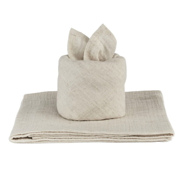 Cotton & Sweets Linen Muslin Baby Diaper - Natural