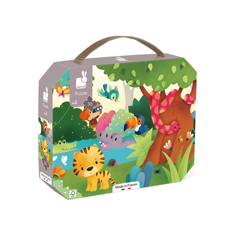 Janod Puzzel met wilde dieren 36 stukjes