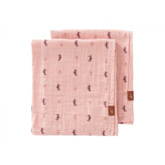Fresk Swaddle Set 2 pcs. 70x60 cm Seahorse