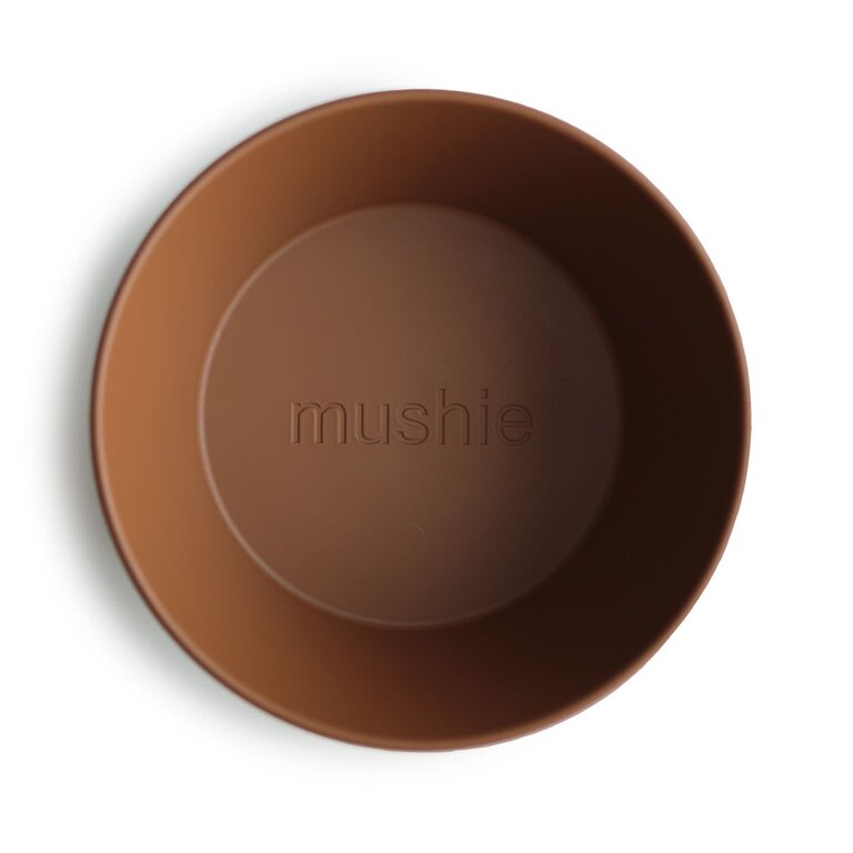 Mushie Round Dinnerware Bowl, Set of 2 - Caramel