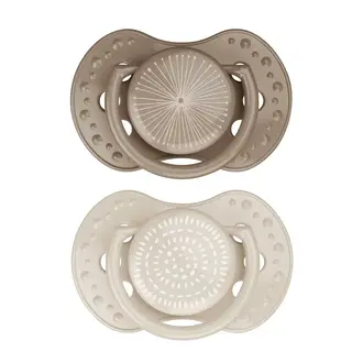 Difrax Fopspeen Dynamisch Harmony - Creme/Dark Brown