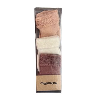 Mamelou Sokjes 3-Pack - Blush/Ivory/Woodchuck