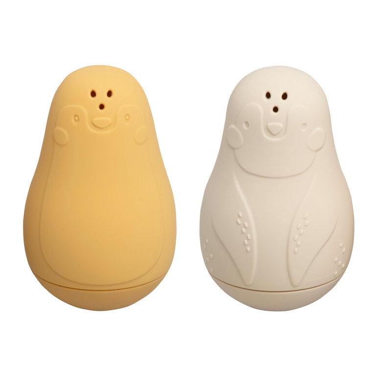 Baby's Only Spuitfiguur pinguïns oker/warm linen - 2-pack