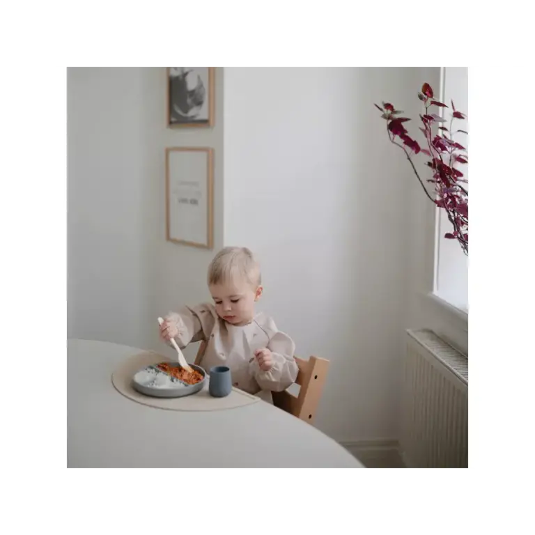 Mushie Long Sleeve Bib - Rainbows