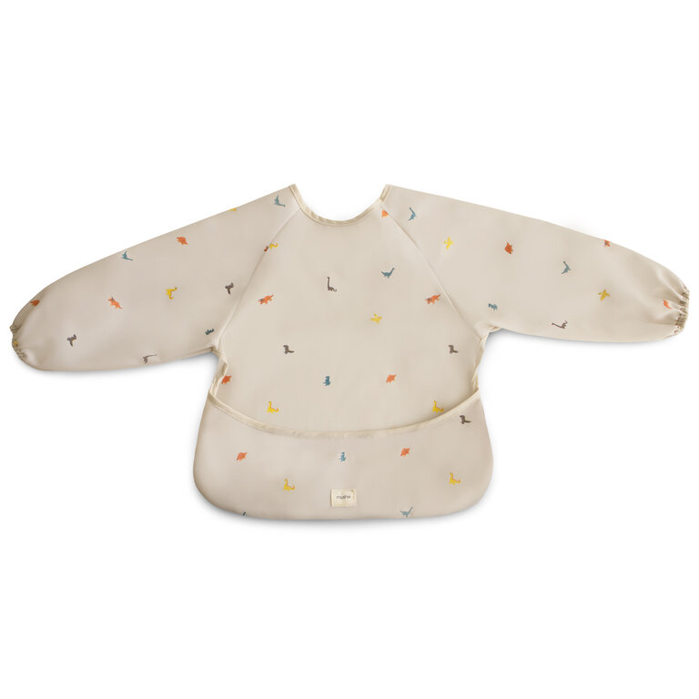 Mushie Long Sleeve Bib - Dinos