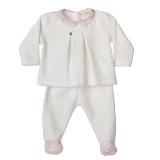 BabyGi 2 Pcs Ivory Velours Set Aurora