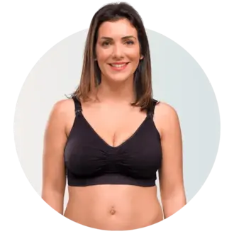 Carriwell Maternity & Nursing Bra with Carri-Gel Support  - Black
