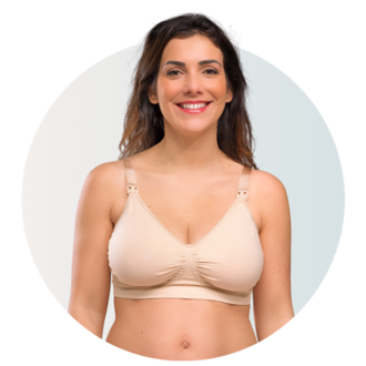Carriwell Maternity & Nursing Bra with Carri-Gel Support  - Honey