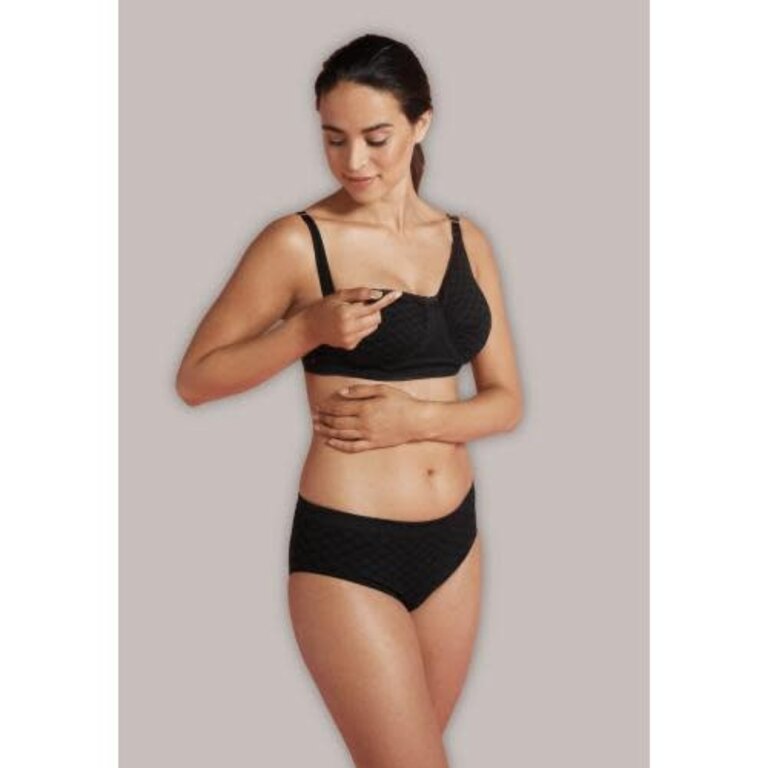 Carriwell Deluxe Maternity & Nursing Bra with Carri-Gel Support  - Black  - S