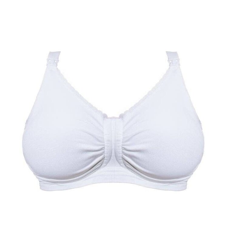 Carriwell Maternity & Nursing Bra with Padded  Carri-Gel support - White - M