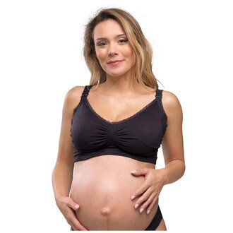 Carriwell Maternity & Nursing Bra with Padded Carri-Gel support - Black