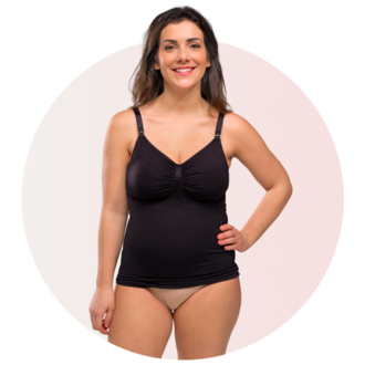 Carriwell Nursing Top with Shapewear  - Black