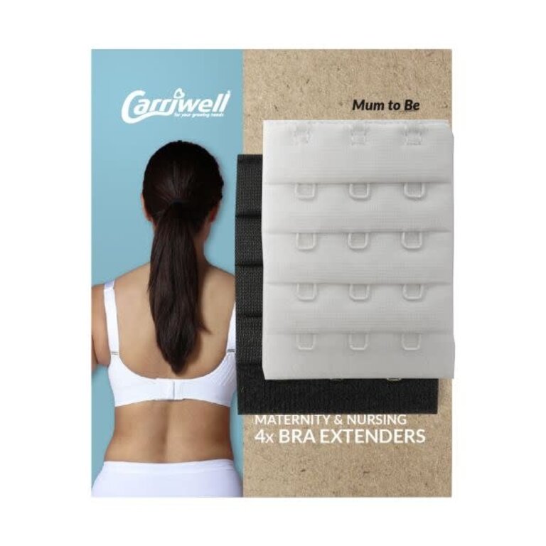 Carriwell 4 Bra Extenders - Black & White - OS