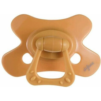 Difrax Fopspeen Natural 6M+ Uni/Pure Geel/Honey