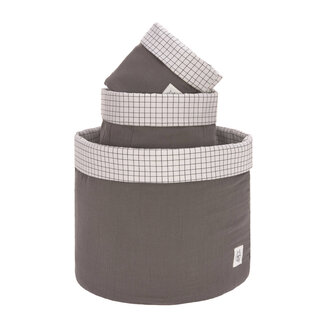 Lässig Storage Basket Set (3 Pcs) - Muslin Anthracite