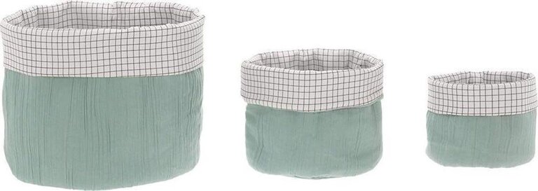 Lässig Storage Basket Set (3 Pcs) - Muslin Green