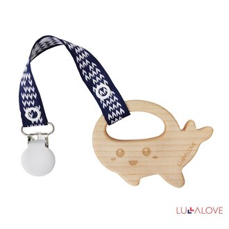 Lullalove Mamari Maple Teether - Whale - 1M+