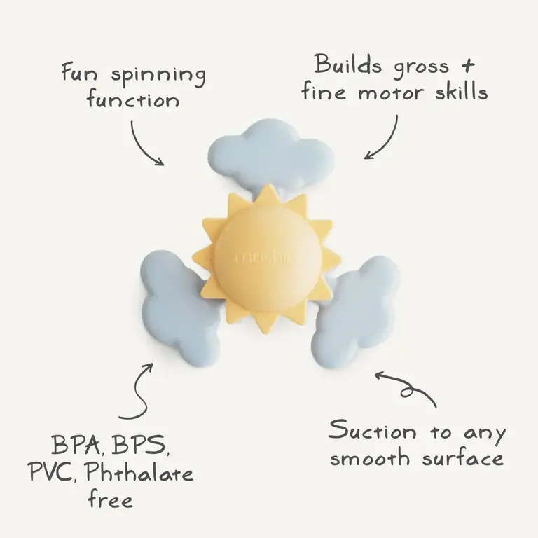 Mushie Suction Spinner Toy - Sunshine