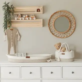 Yunioo Changing Basket Sydney - white/beige