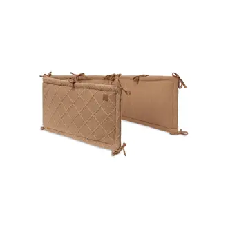 Jollein Boxbumper 180x30cm Check Knit - Biscuit