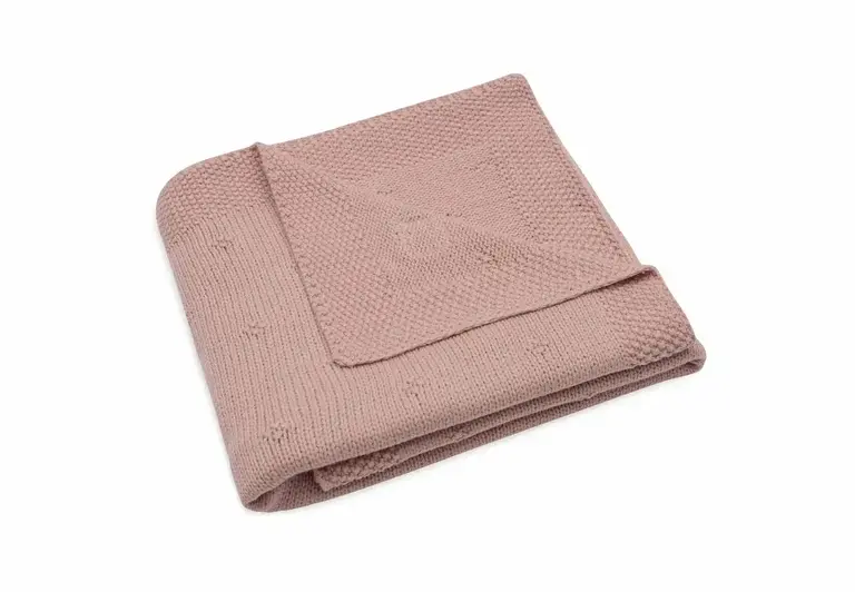 Jollein Deken Wieg 75x100cm Cosy Knit - Wild Rose