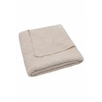 Jollein Deken Wieg 75x100cm Check Knit - Oatmeal