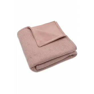 Jollein Deken Wieg 75x100cm Cosy Knit - Wild Rose/Velvet