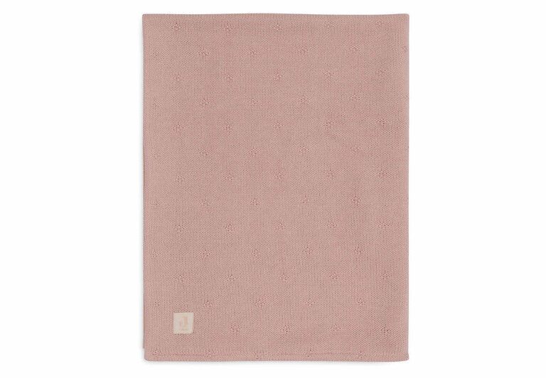 Jollein Deken Wieg 75x100cm Cosy Knit - Wild Rose/Velvet