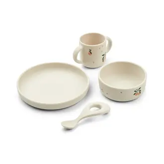 Liewood Vivi Printed Tabelware Set - Peach/Sea Shell Mix