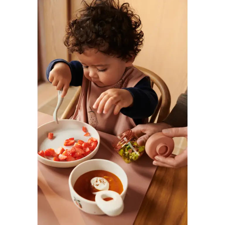 Liewood Vivi Printed Tabelware Set - Peach/Sea Shell Mix