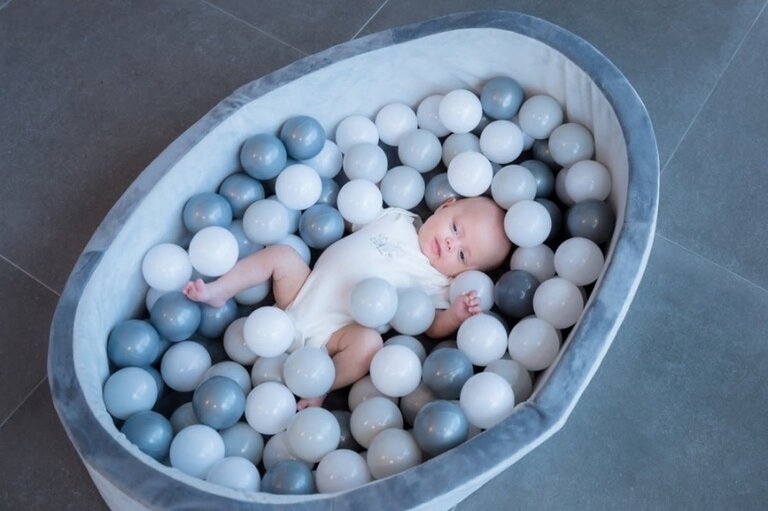 Bojungle B-Ball Pit Play Gym Grey - incl. 120 ballen
