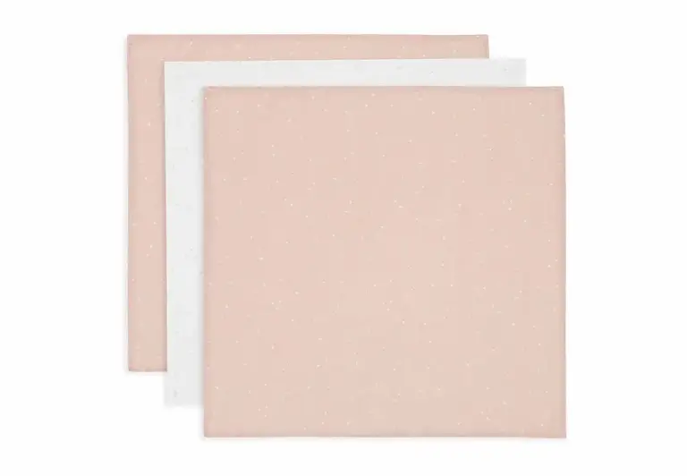 Jollein Hydrofiele Doek Small 70x70cm - Twinkling Wild Rose - 3 Stuks