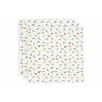 Jollein Hydrofiele Doek Small 70x70cm - Roarsome - 3 Stuks