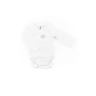 Bamboom Baby romper met lange mouwen - Wit