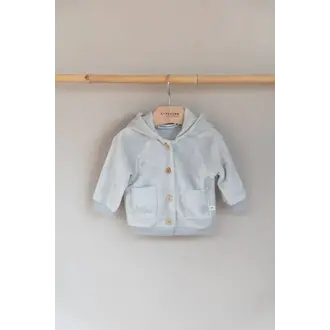 Bamboom Velvet Vest met oren - Ijsgrijs