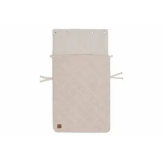 Jollein Voetenzak groep 0+ 3/5 punts Check Knit - Oatmeal