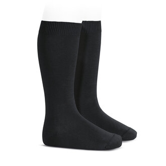 Condor Plain Stitch Knee High Socks - Negro