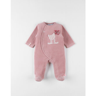Noukie's Corduroy fluwelen pyjama beer - rose clair