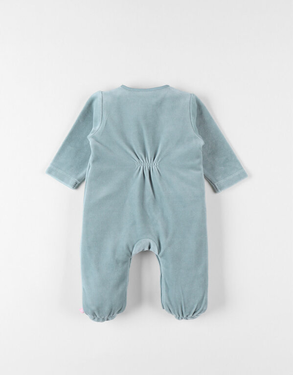Noukie's Corduroy fluwelen pyjama olifant - aqua