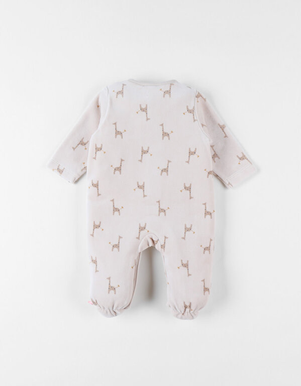 Noukie's Corduroy fluwelen pyjama - giraffenprint